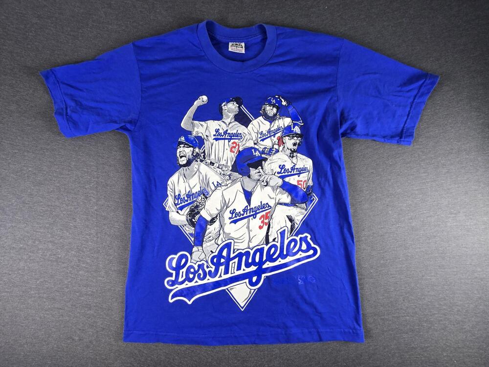 Los Angeles Dodgers Shirt Mens Large Blue MLB Baseball 2020 World Series Pro